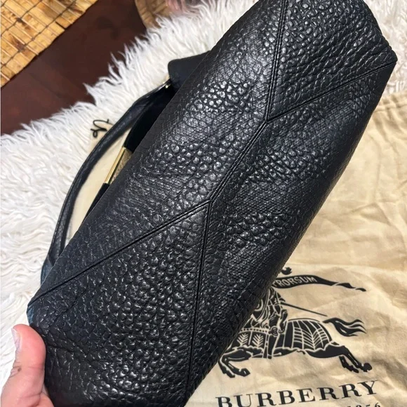 Burberry Textured Black Hobo Bag - Picture 3 of 8